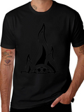 Flaming Wheel Black Graphic Tee