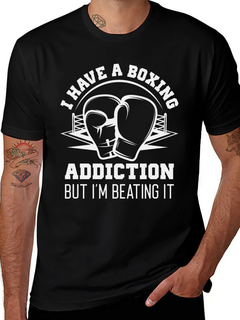 Boxing Addiction T-Shirt - Funny Gym Workout Tee