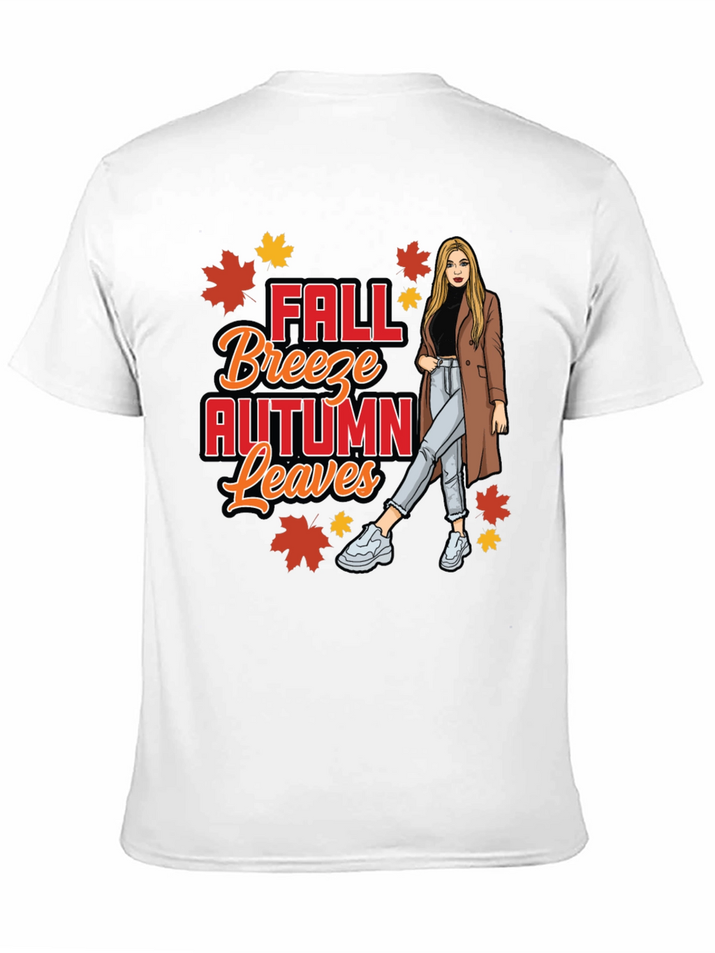 Fall Breeze Autumn Leaves Graphic T-Shirt