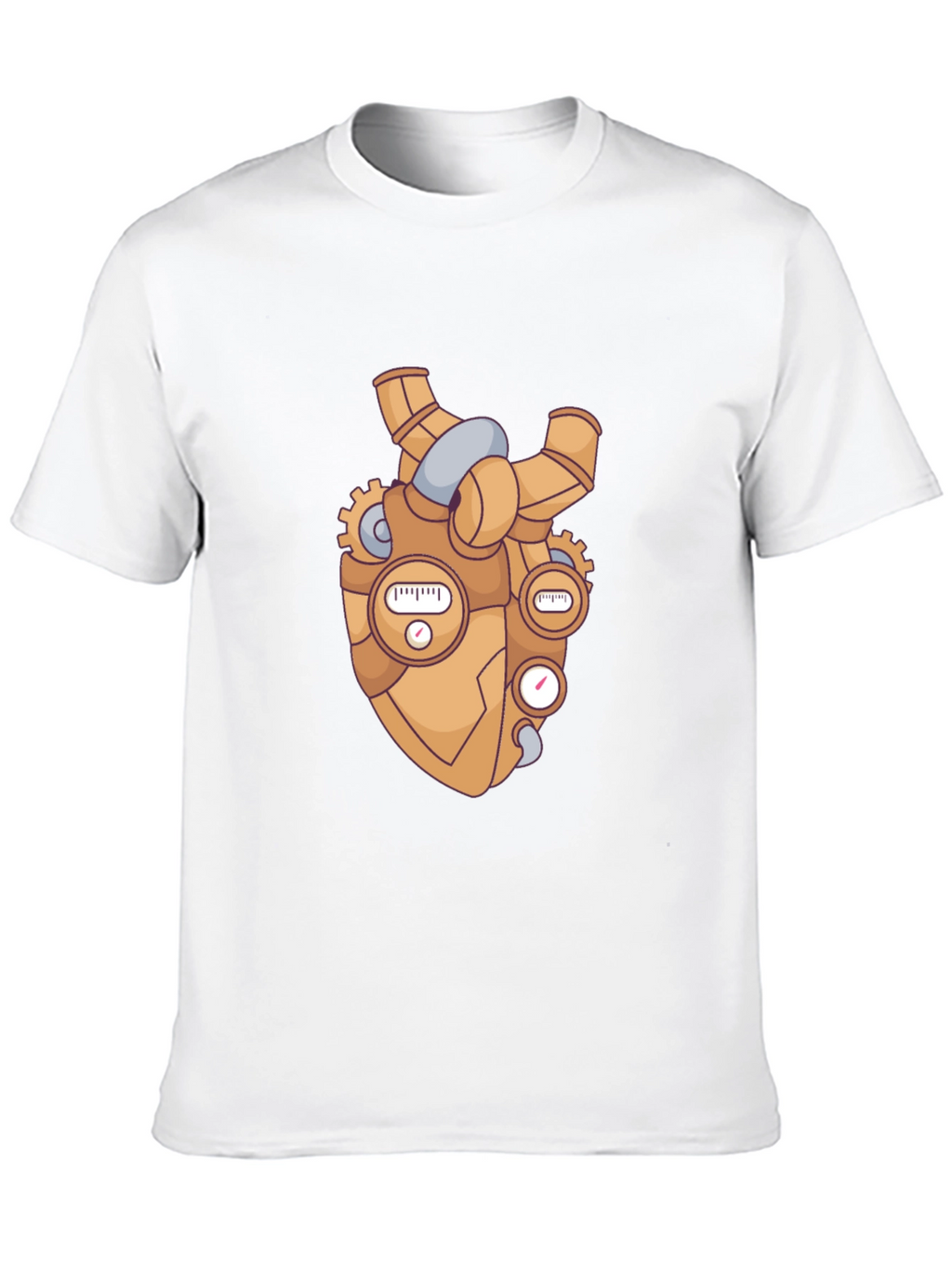 Steampunk Heart Graphic Black T-Shirt