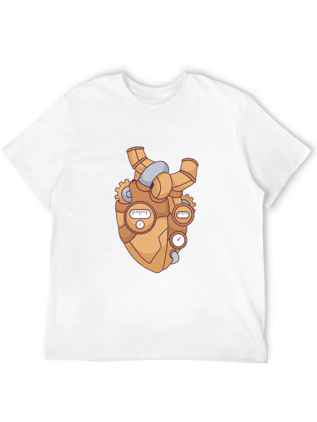 Steampunk Heart Graphic Black T-Shirt
