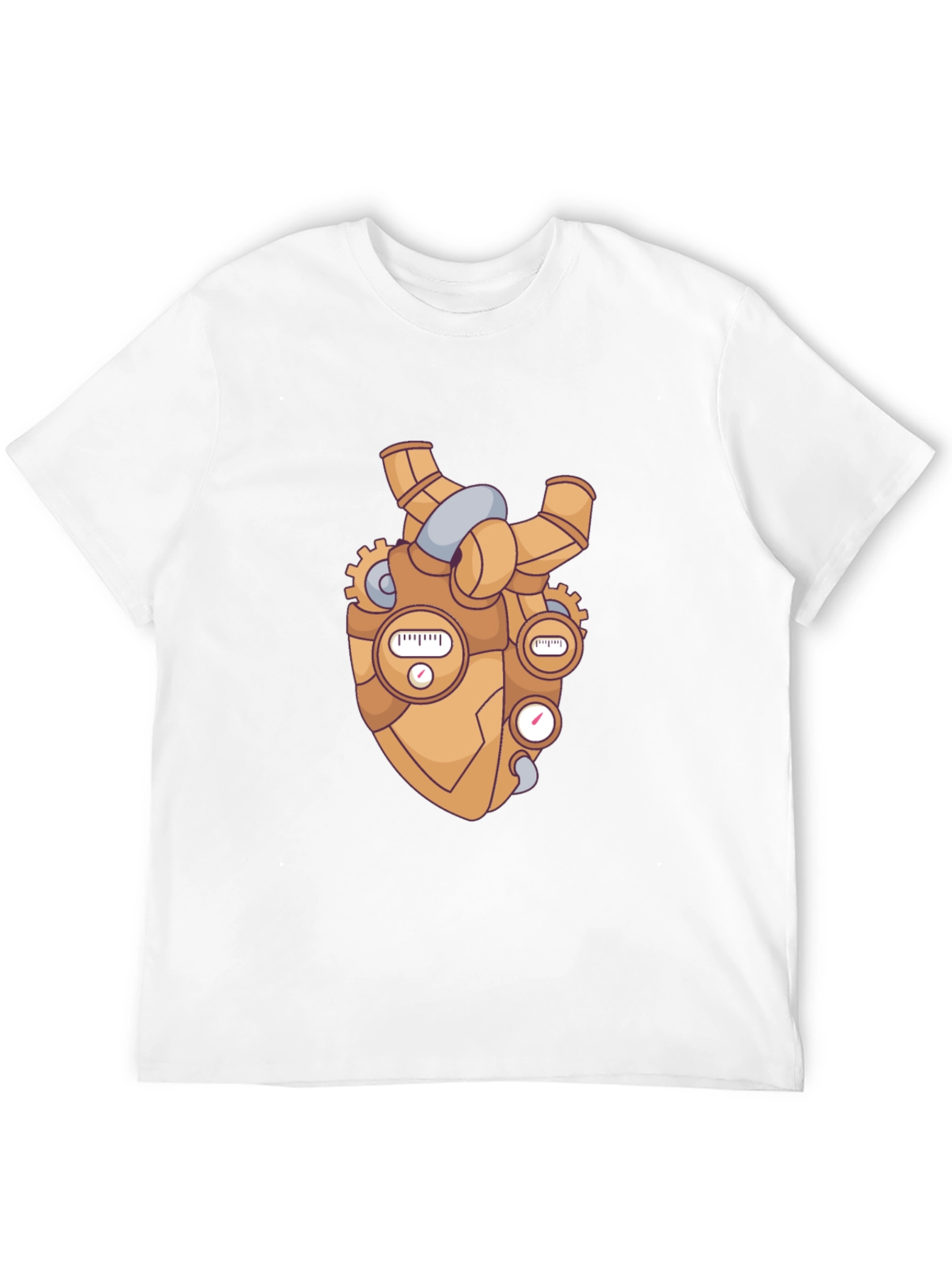 Steampunk Heart Graphic Black T-Shirt
