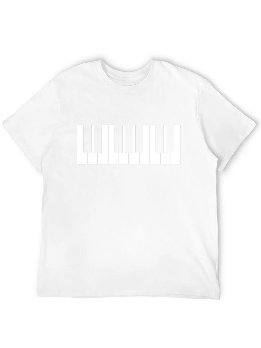 Piano Keys Graphic Tee - Black Cotton T-Shirt