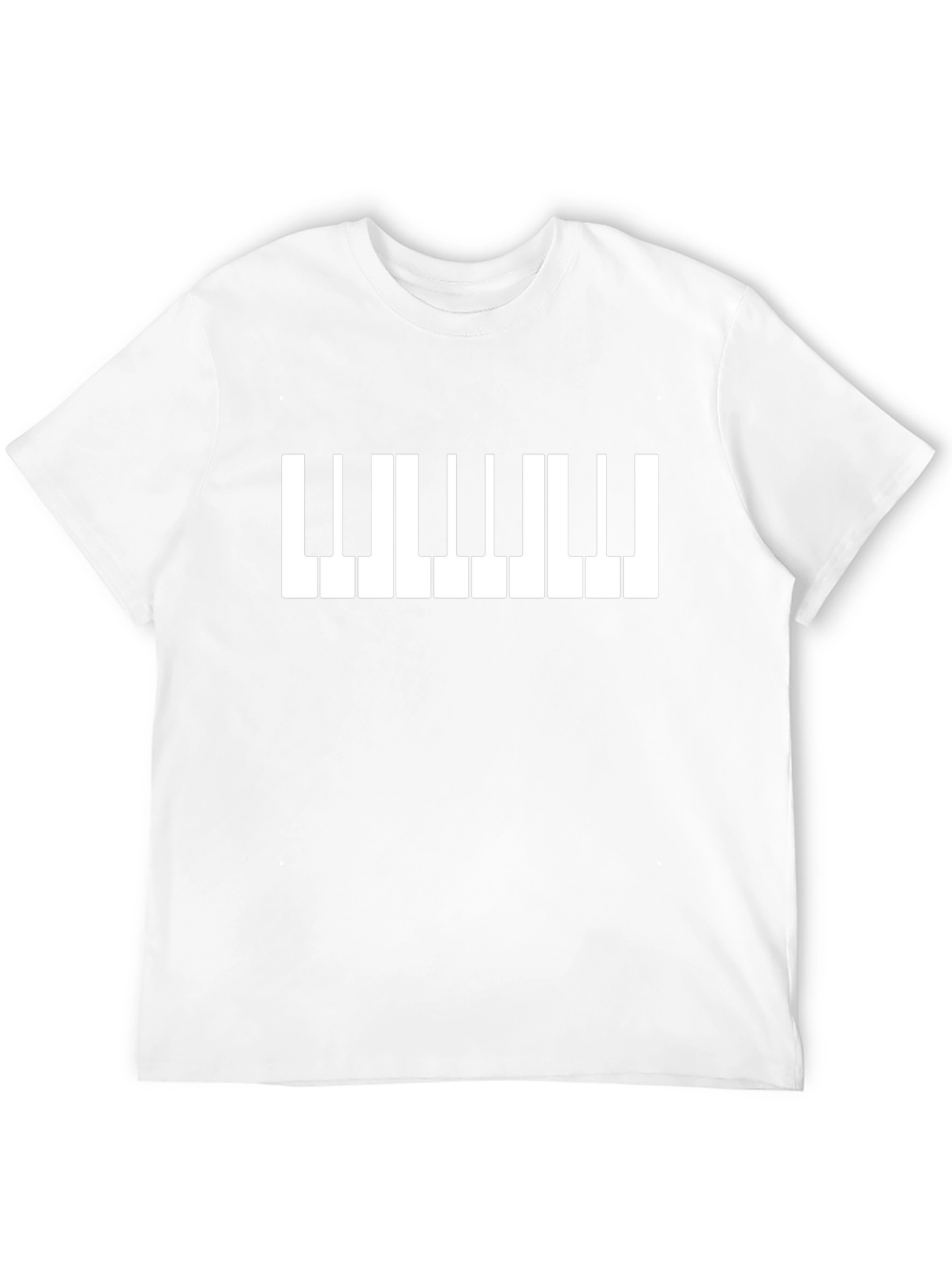 Piano Keys Graphic Tee - Black Cotton T-Shirt
