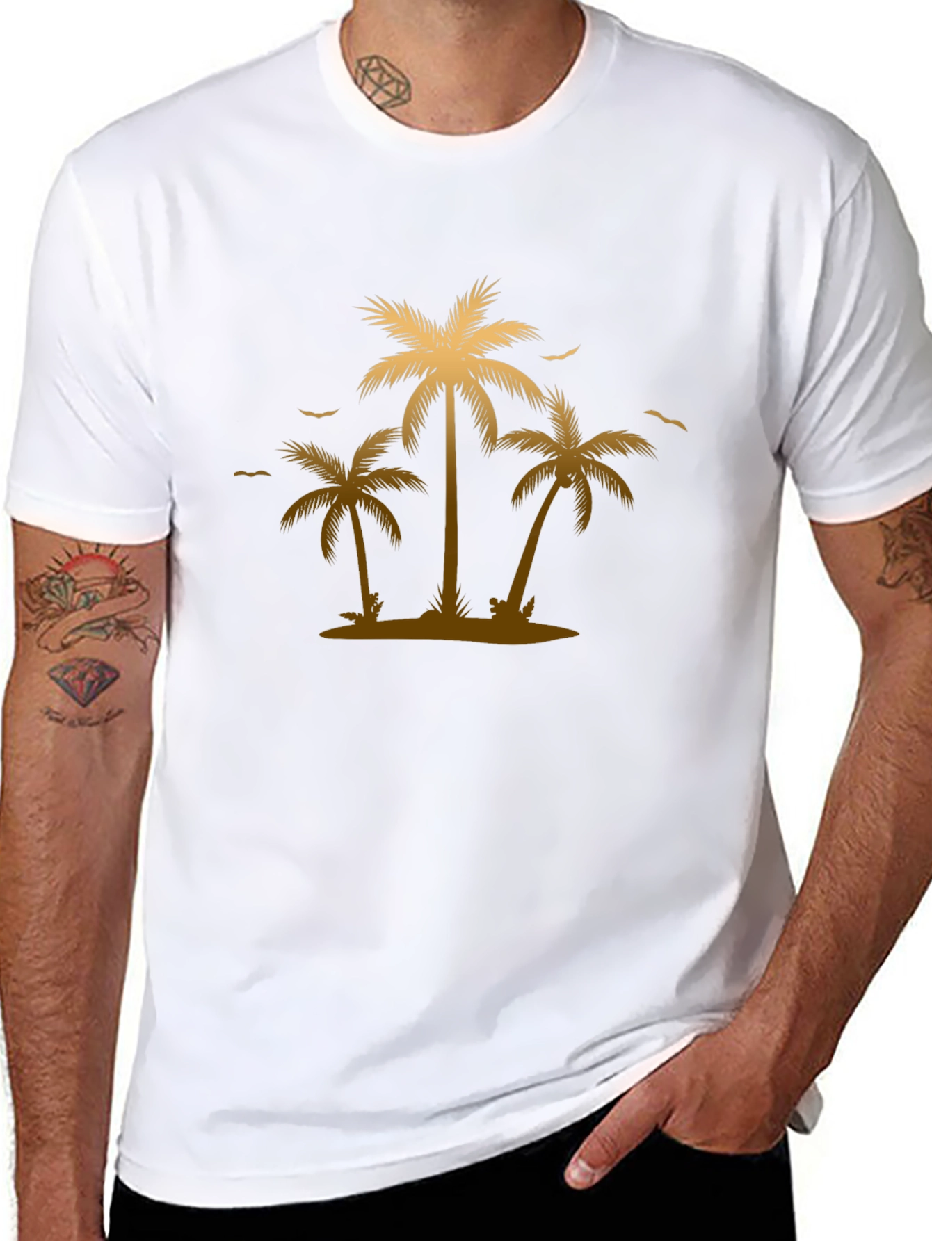 Palm Tree Graphic T-Shirt - Tropical Summer Vibes