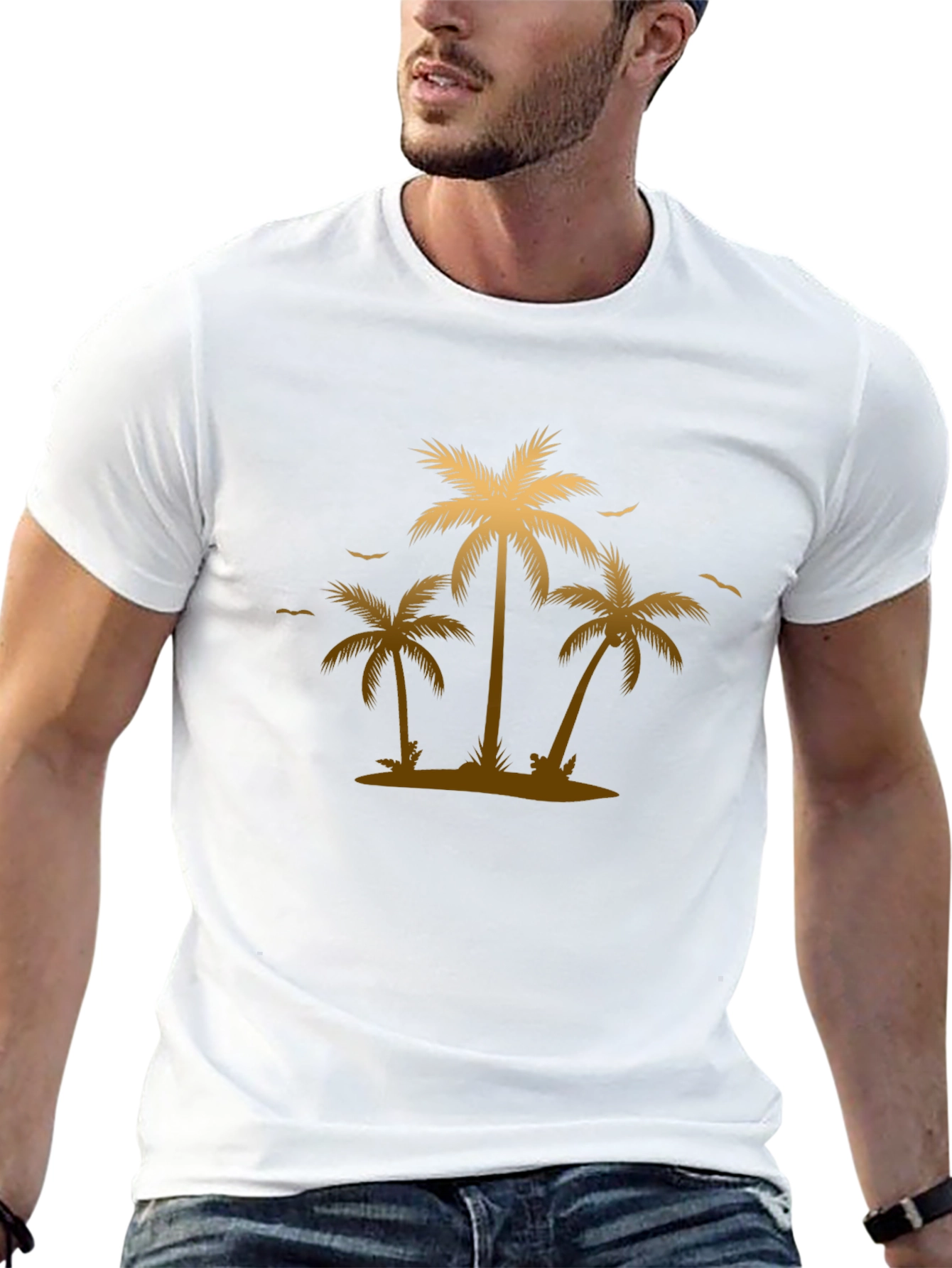 Palm Tree Graphic T-Shirt - Tropical Summer Vibes