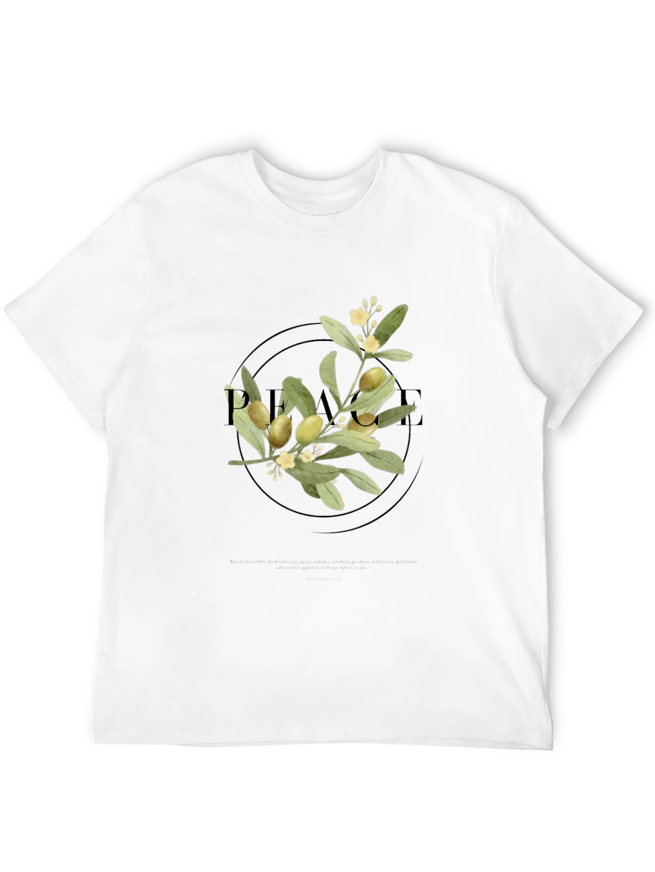 Olive Branch Graphic Tee - Unisex Black Shirt