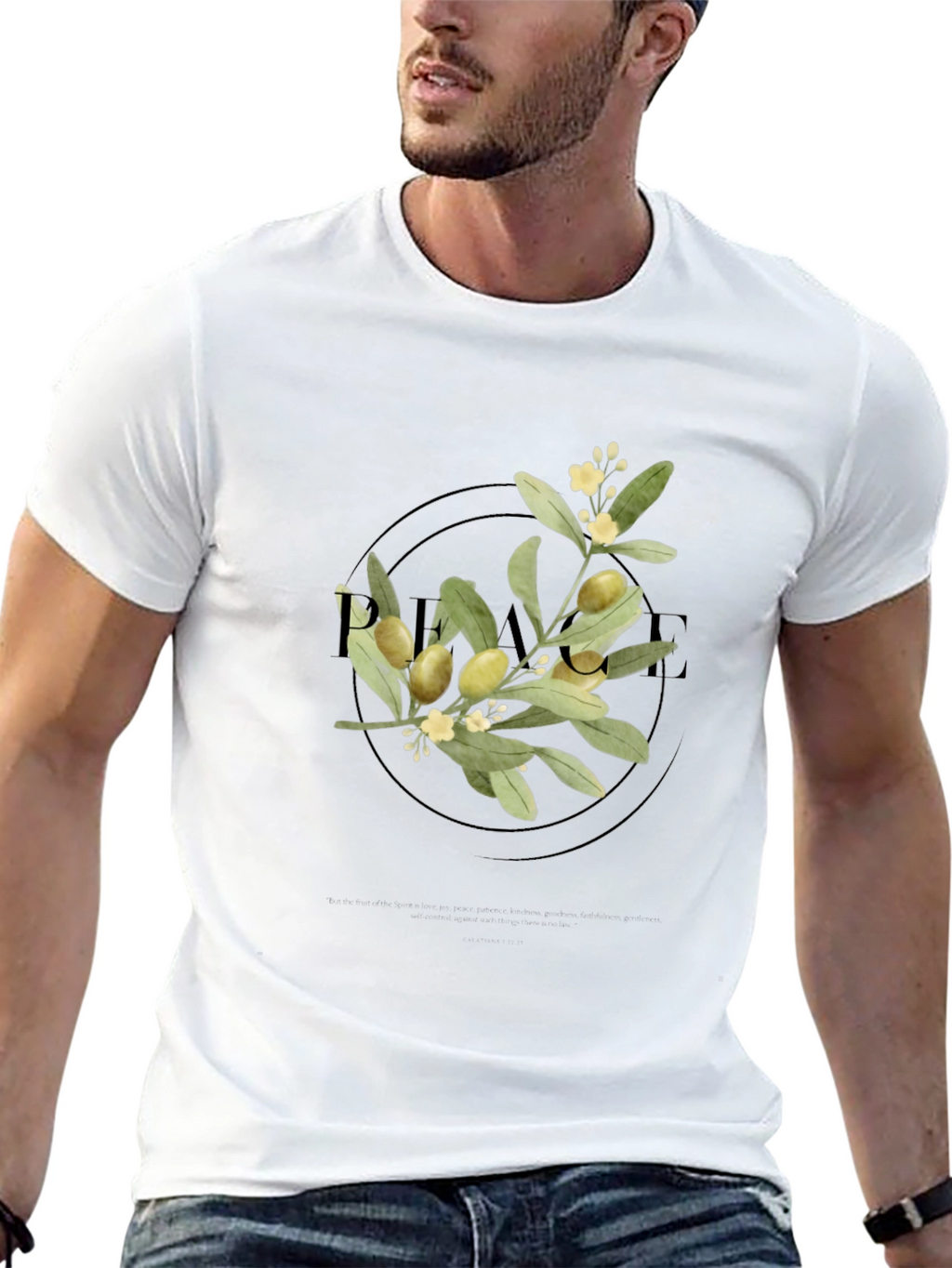 Olive Branch Graphic Tee - Unisex Black Shirt