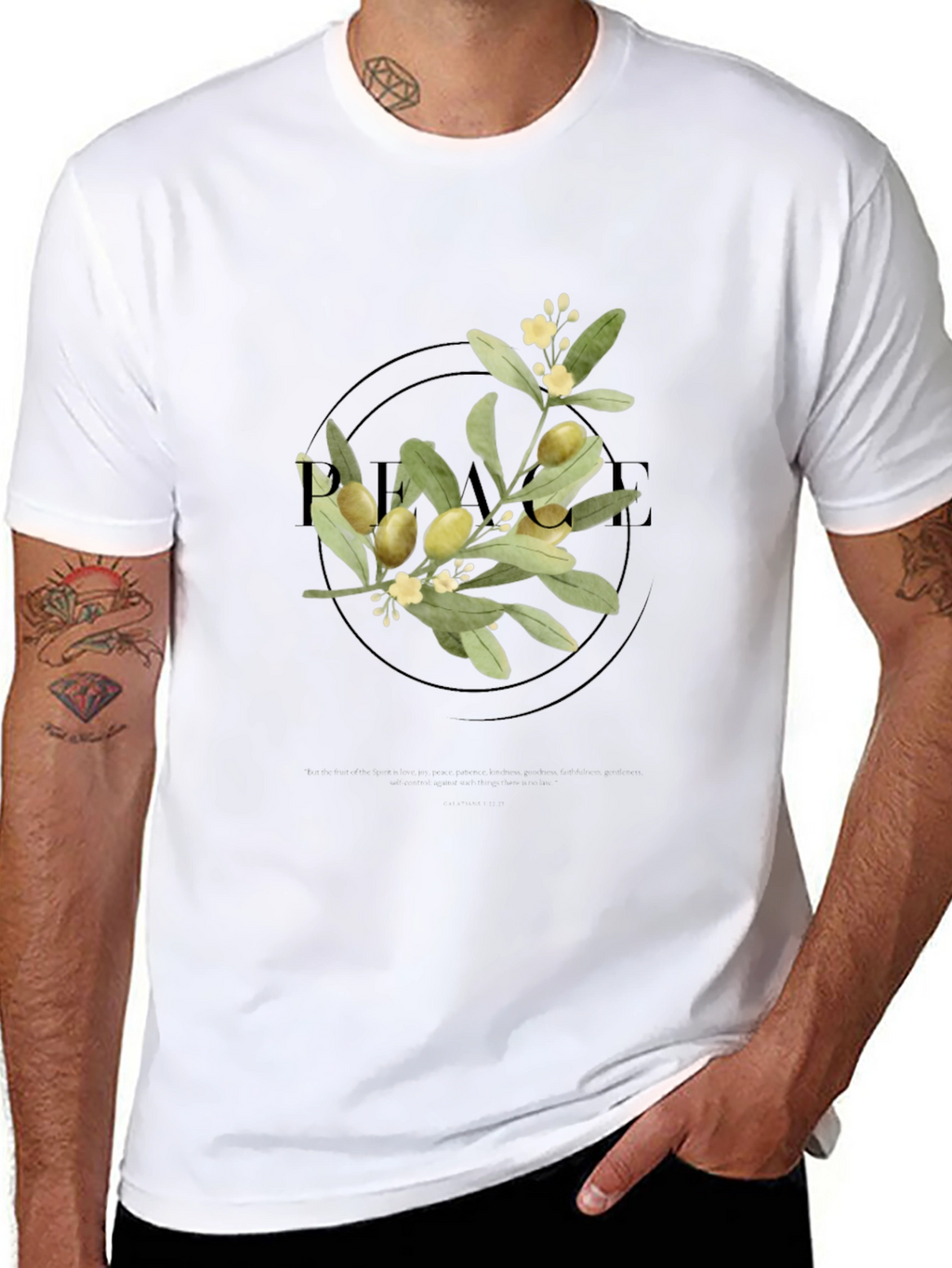 Olive Branch Graphic Tee - Unisex Black Shirt