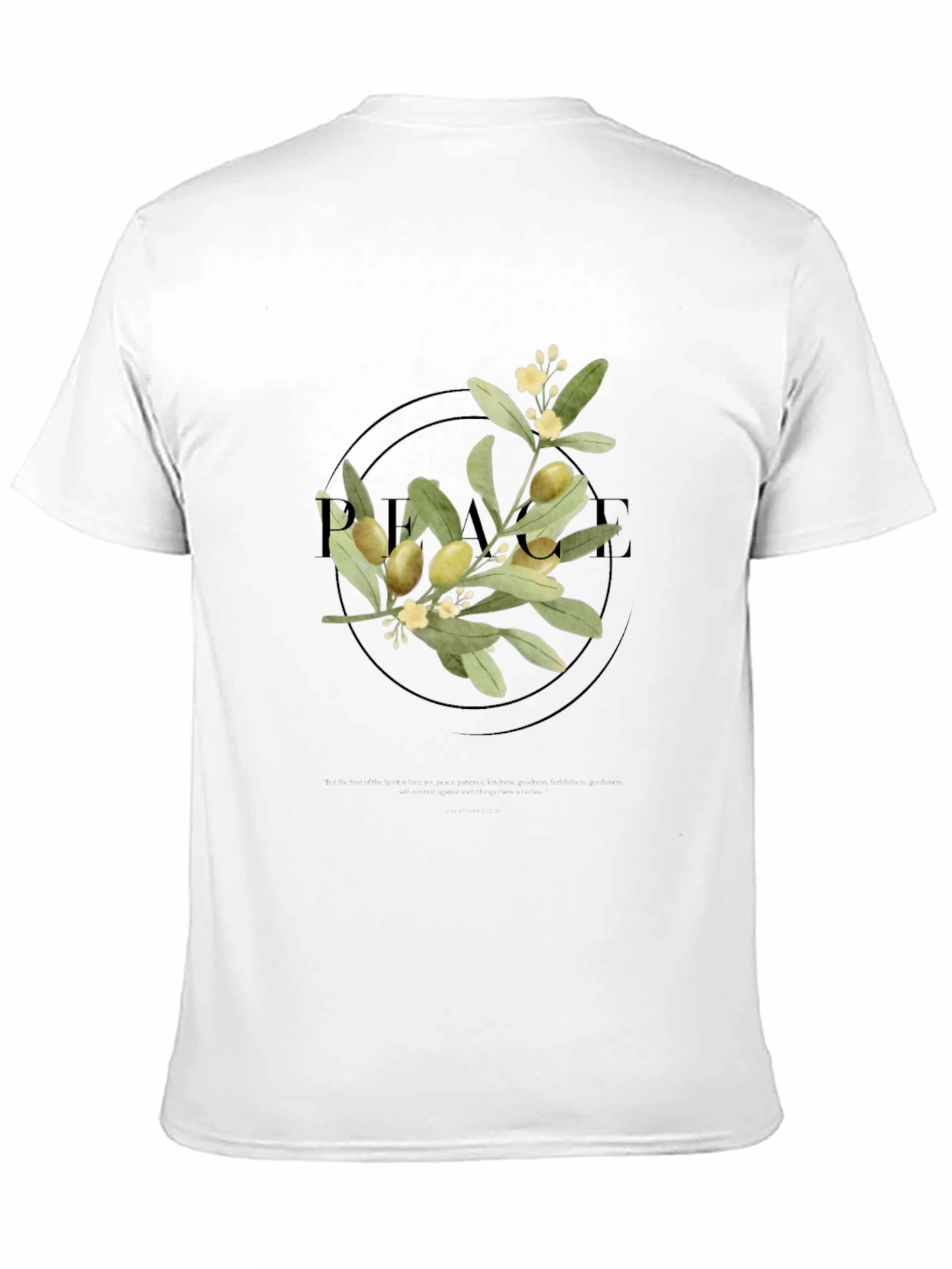 Olive Branch Graphic Tee - Unisex Black Shirt