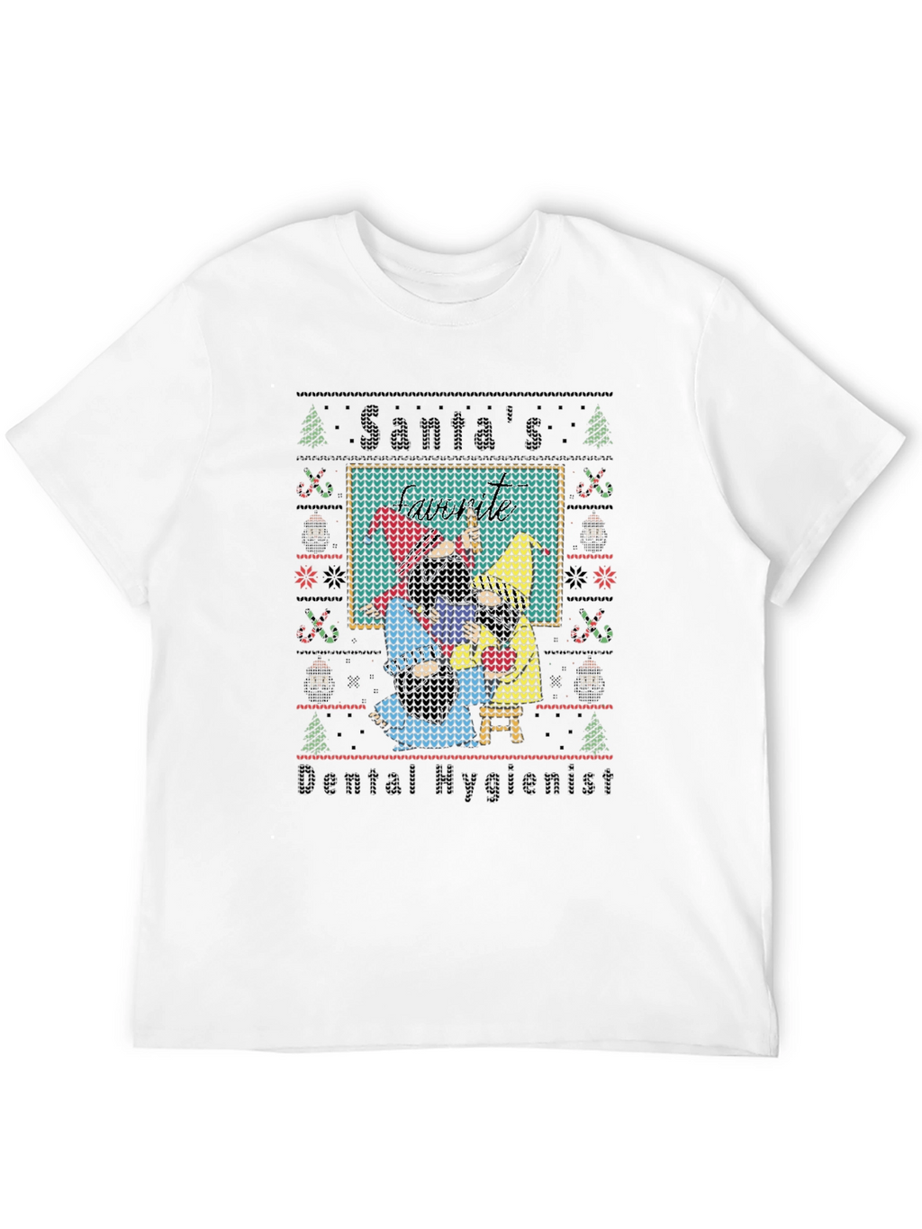 Santas Dental Hygienist Ugly Christmas Sweater T-Shirt