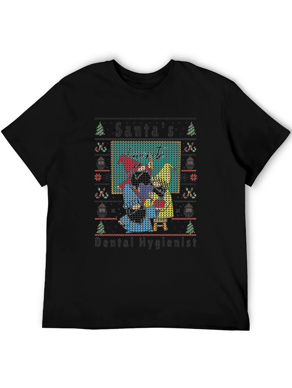 Santas Dental Hygienist Ugly Christmas Sweater T-Shirt