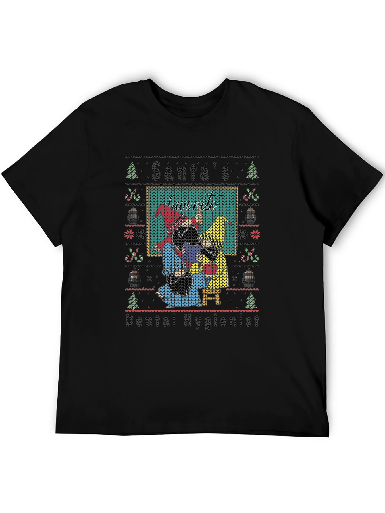 Santas Dental Hygienist Ugly Christmas Sweater T-Shirt
