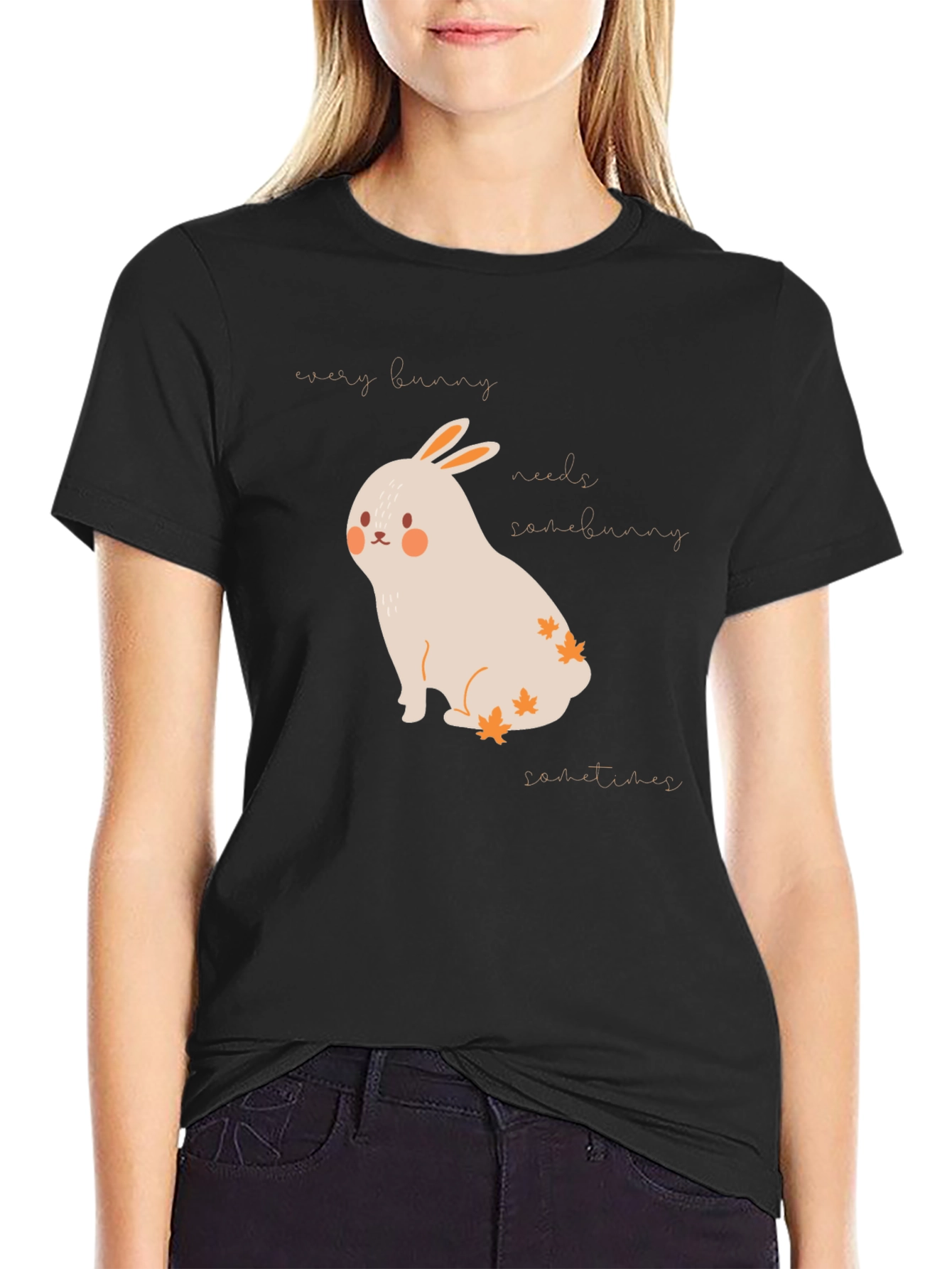 Cute Bunny Graphic Tee - Every Bunny Needs Somebunny
