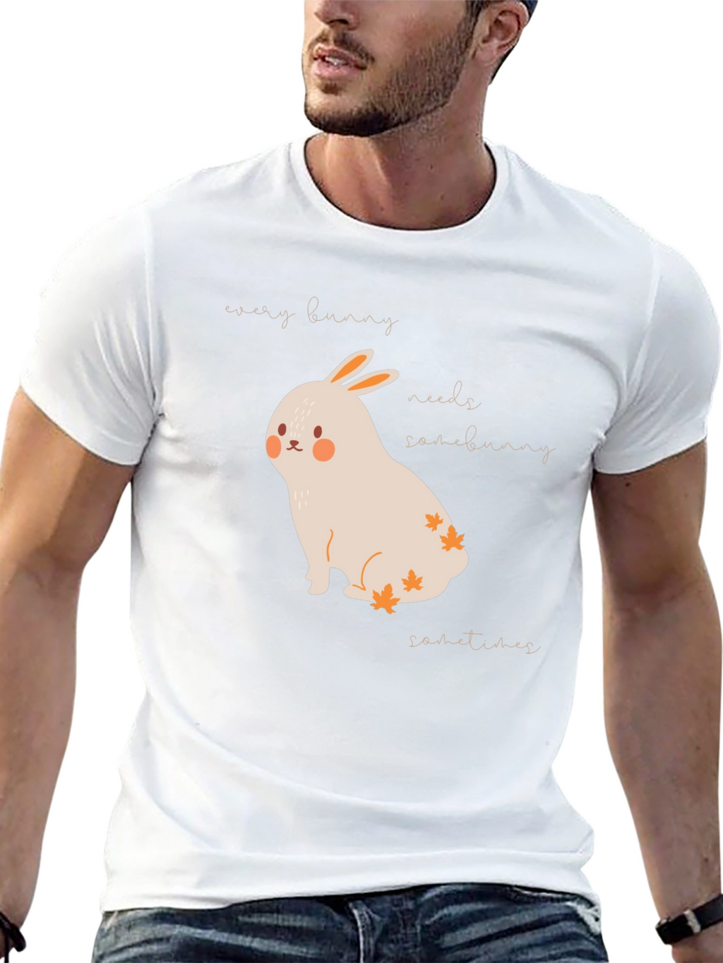 Cute Bunny Graphic Tee - Every Bunny Needs Somebunny