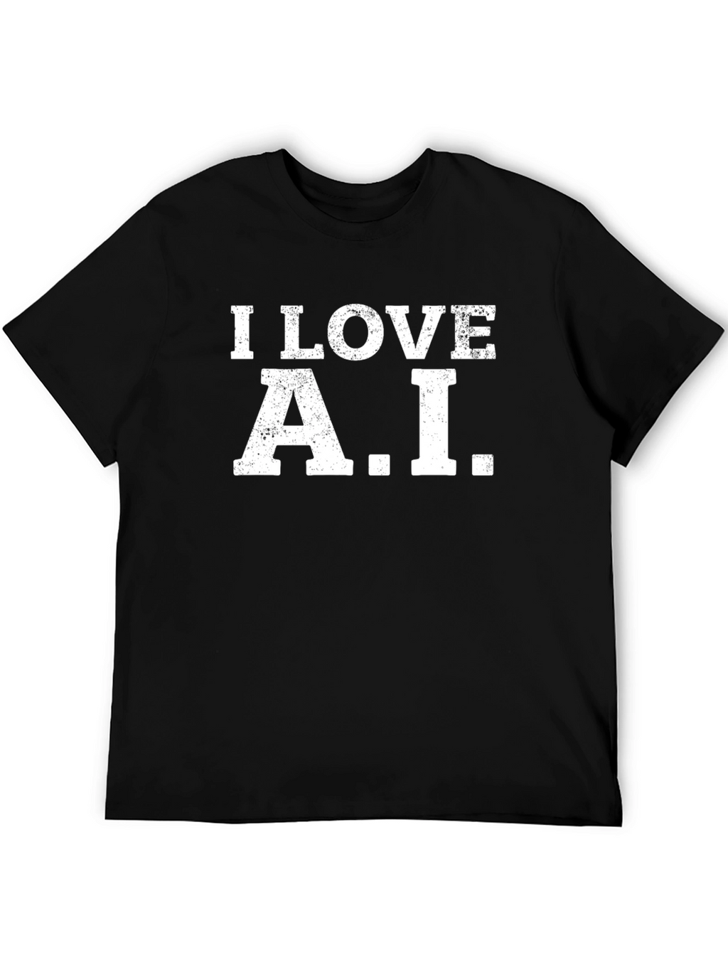 I Love A.I. Black T-Shirt - Trendy Graphic Tee