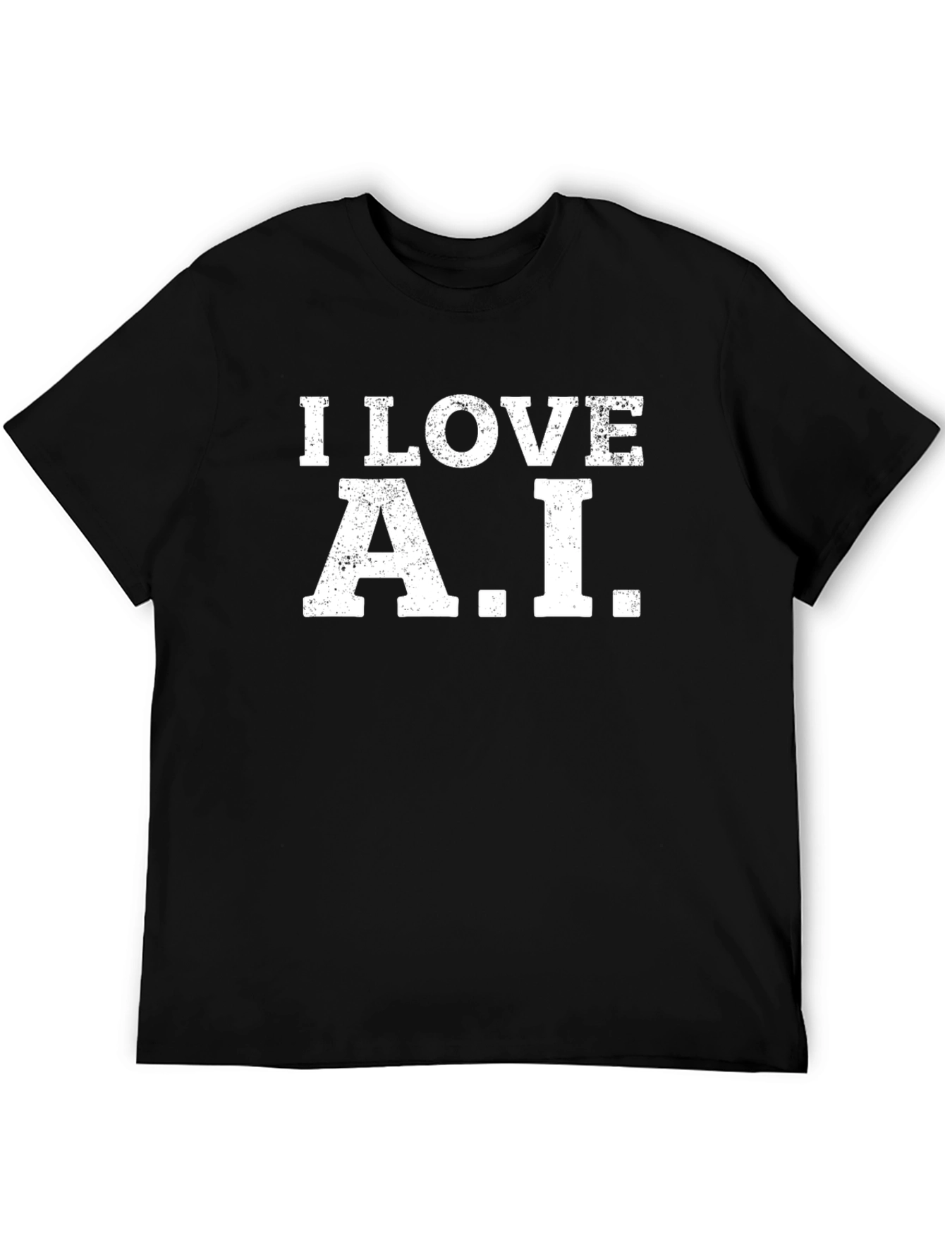 I Love A.I. Black T-Shirt - Trendy Graphic Tee