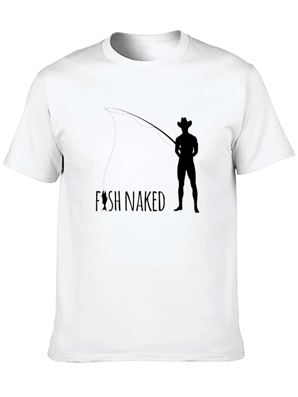 Fish Naked T-Shirt - Black Graphic Tee