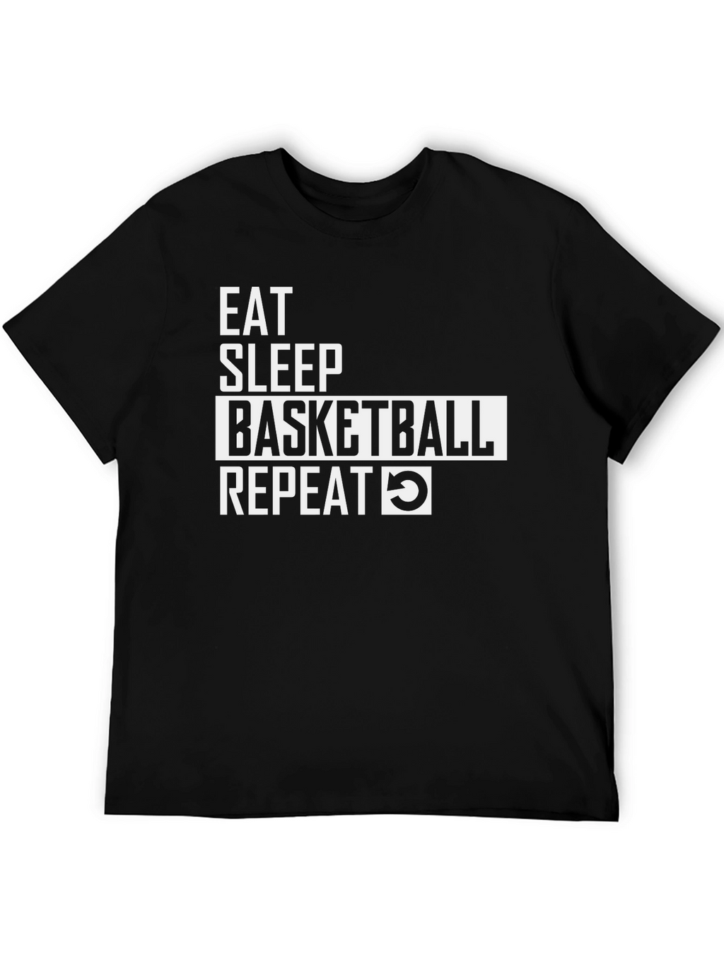 Eat Sleep Basketball Repeat Graphic Tee