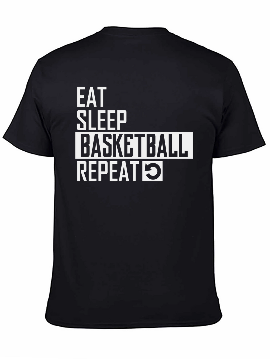Eat Sleep Basketball Repeat Graphic Tee