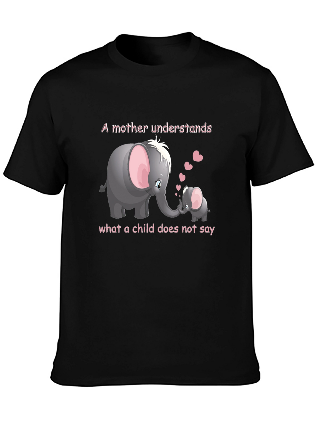 Elephant Mom & Baby Graphic T-Shirt