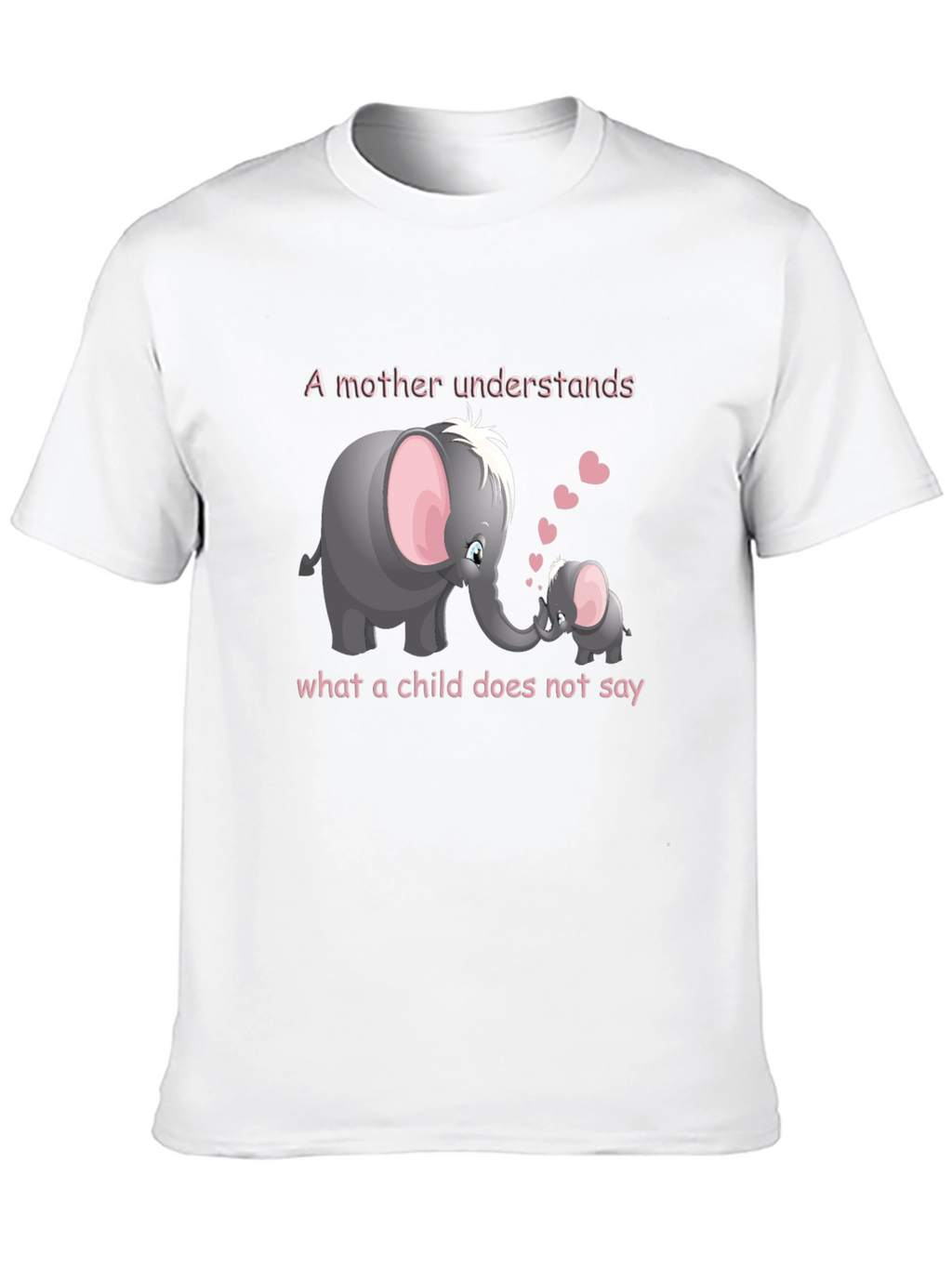 Elephant Mom & Baby Graphic T-Shirt