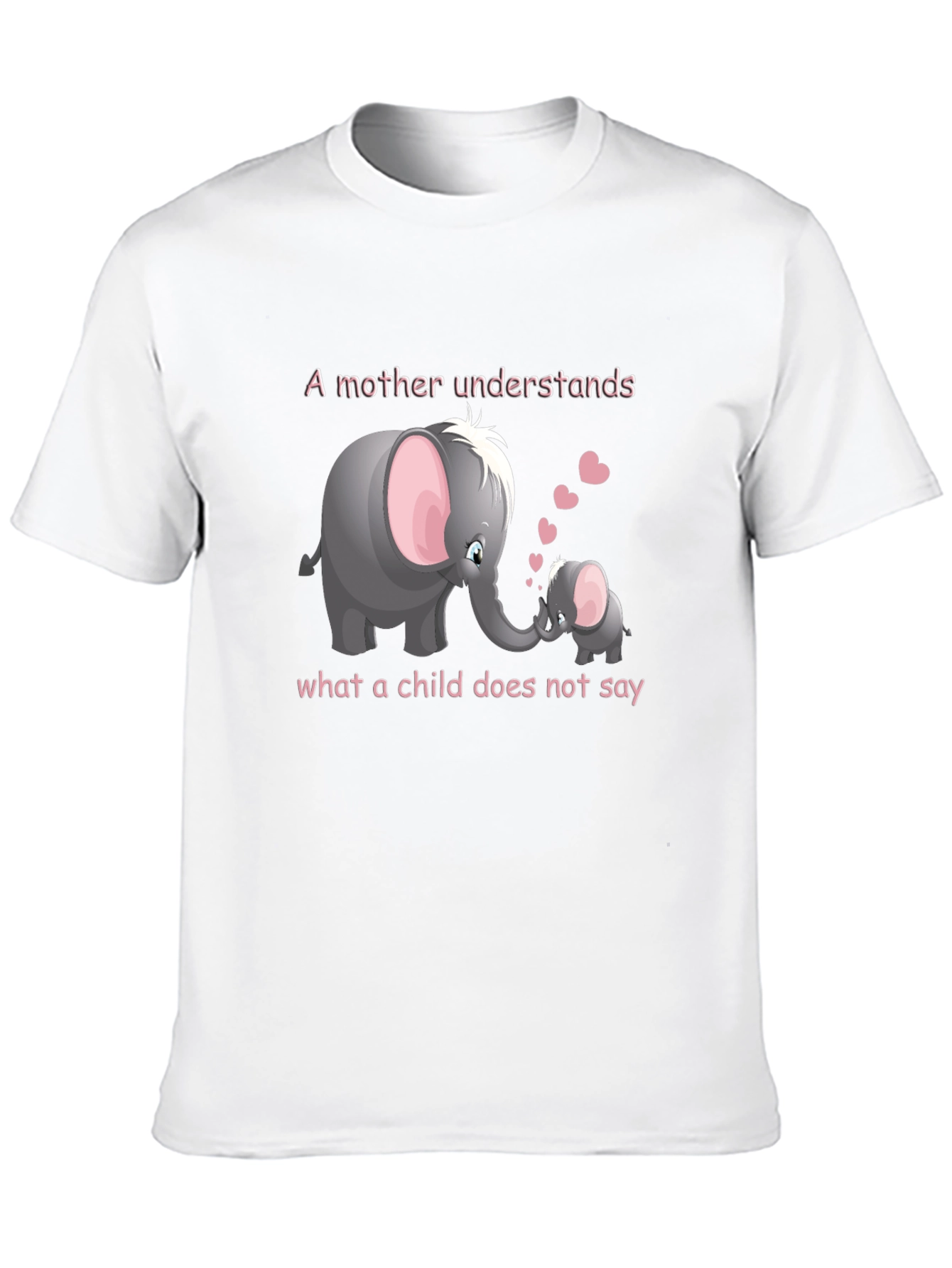 Elephant Mom & Baby Graphic T-Shirt