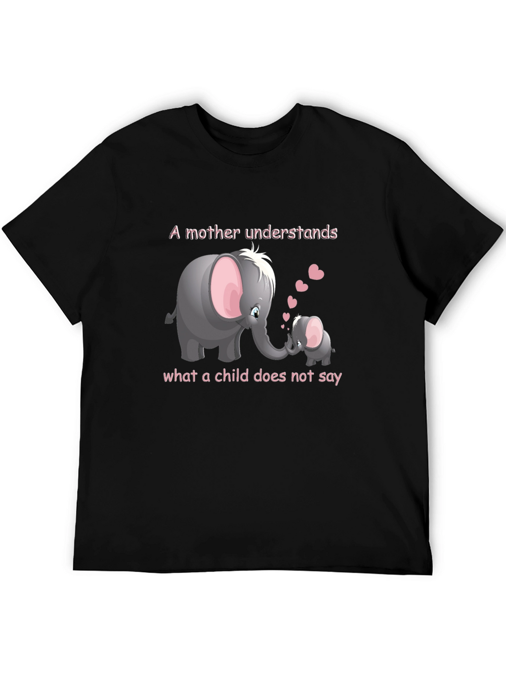 Elephant Mom & Baby Graphic T-Shirt