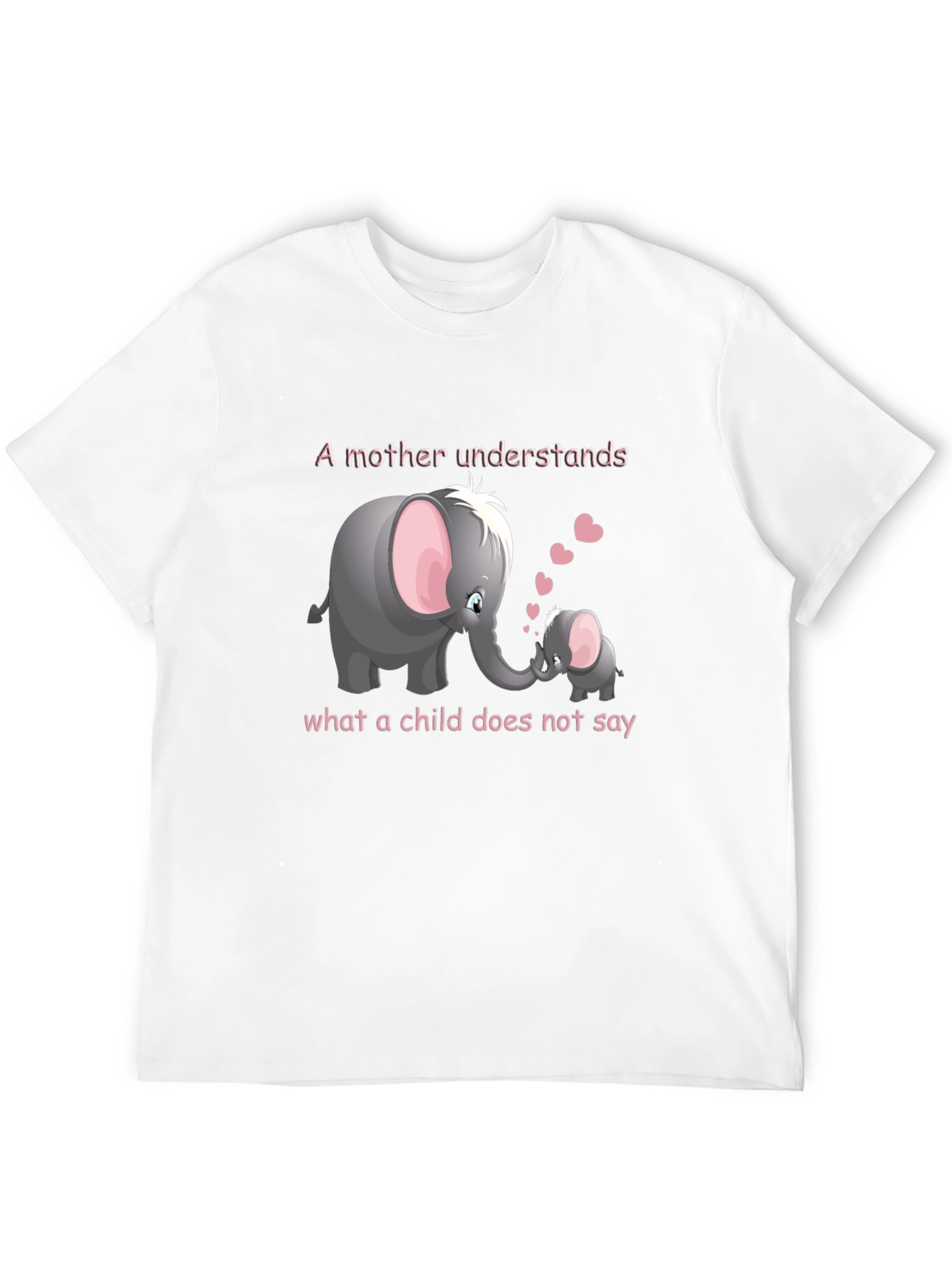 Elephant Mom & Baby Graphic T-Shirt