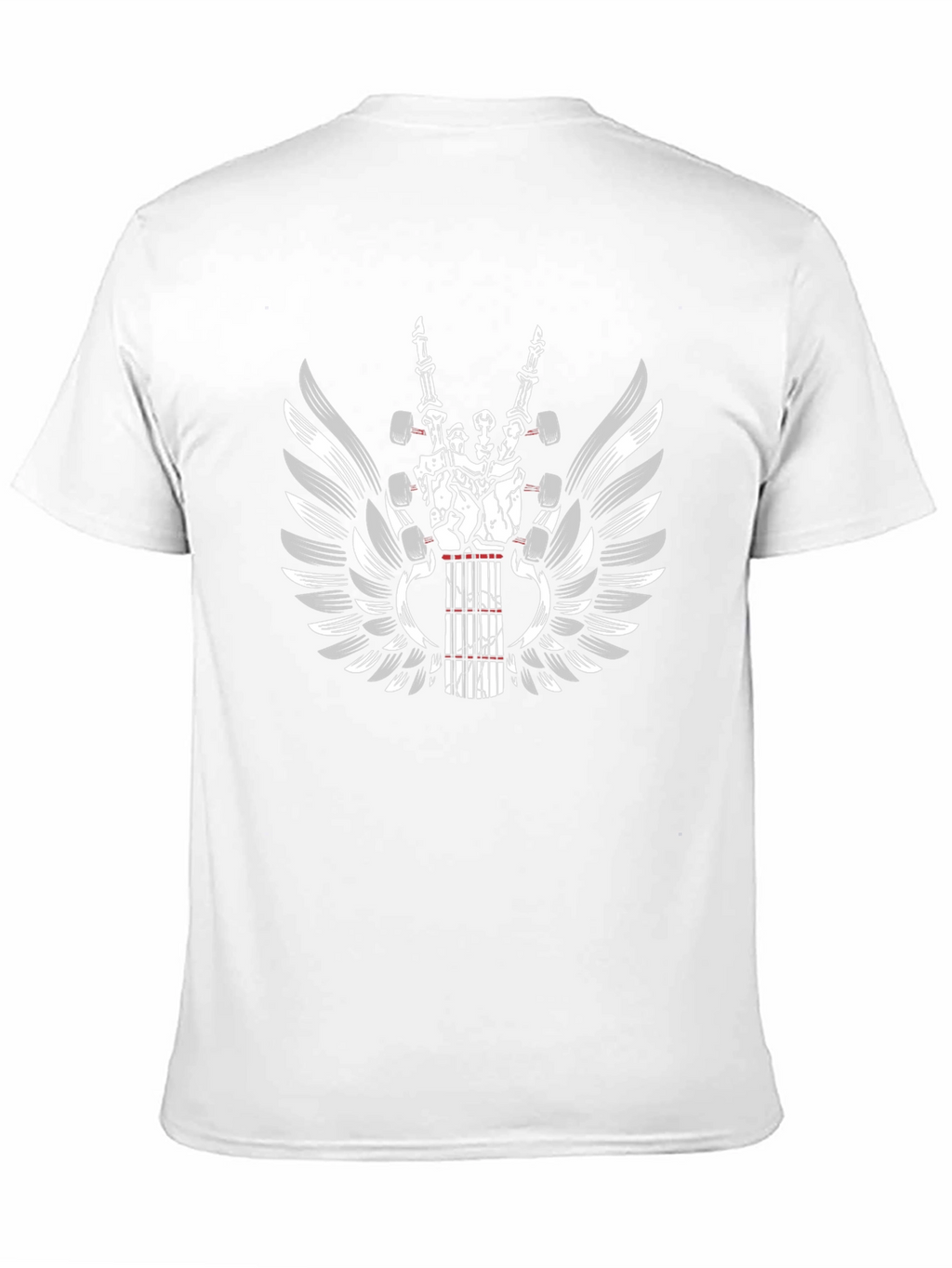 Rock Hand Guitar Wings Graphic T-Shirt