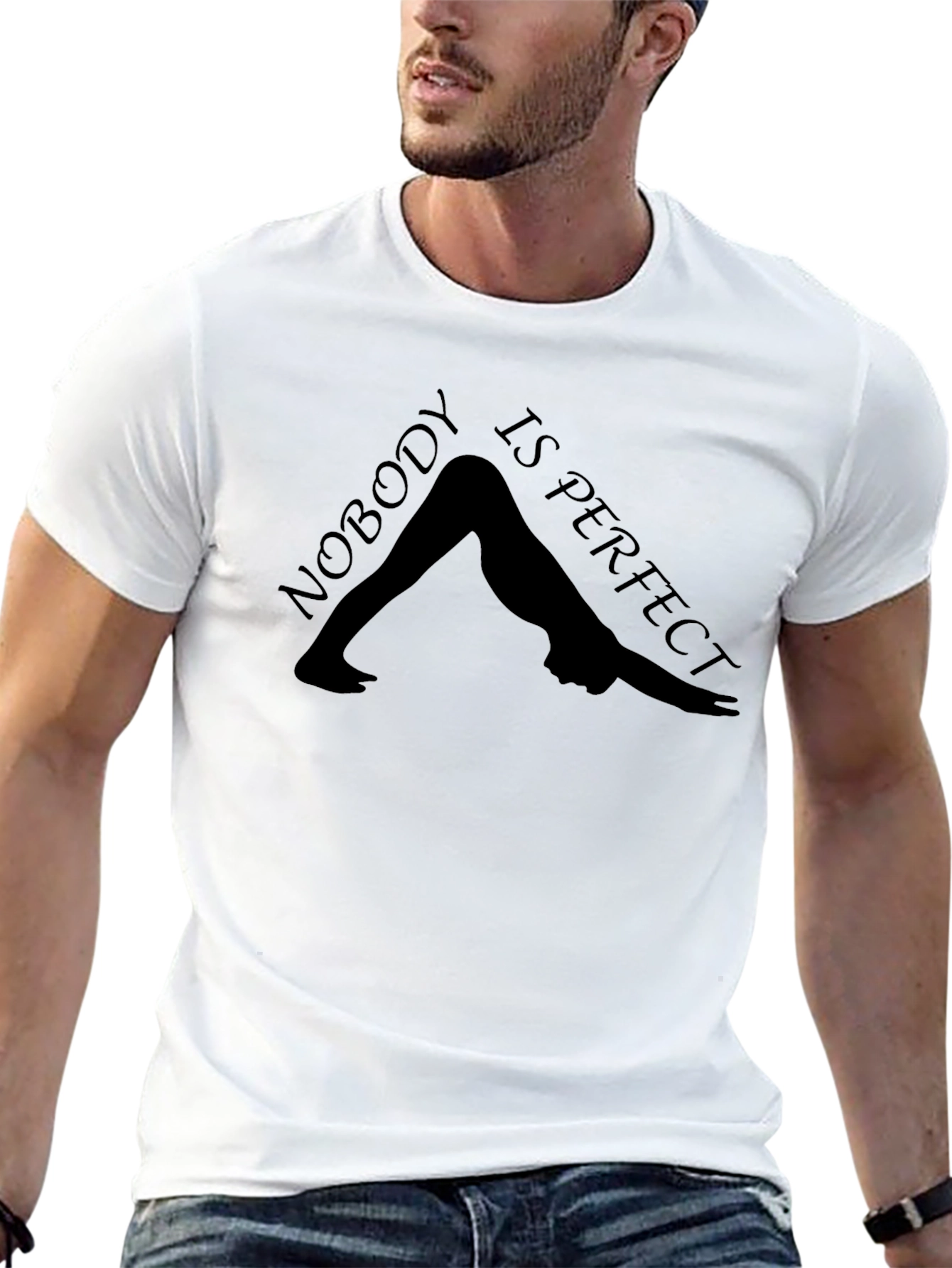Nobody is Perfect Yoga Tee - Downward Dog