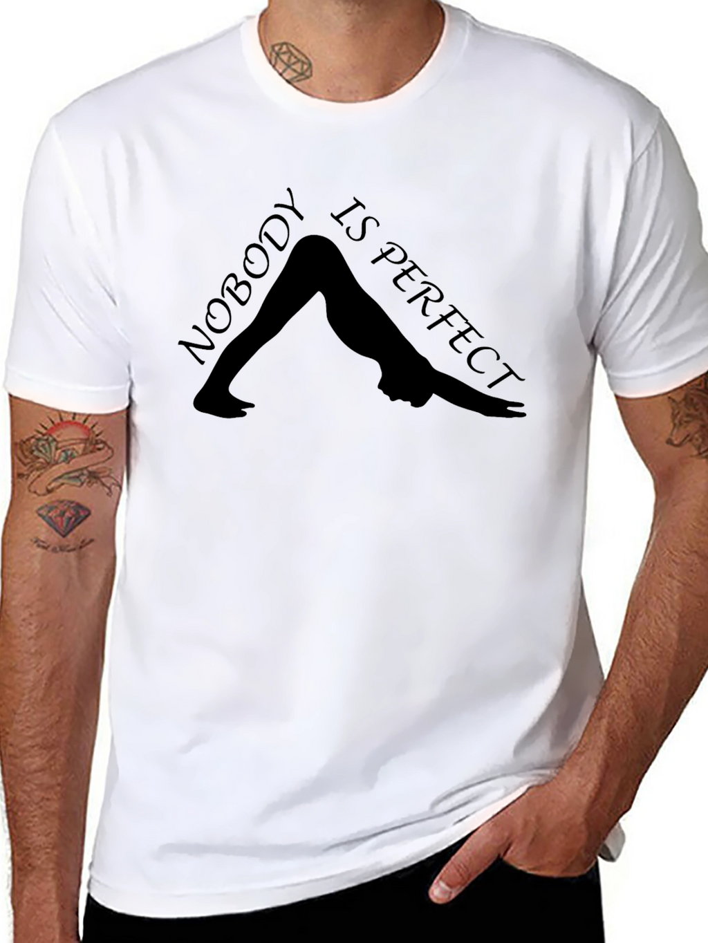 Nobody is Perfect Yoga Tee - Downward Dog