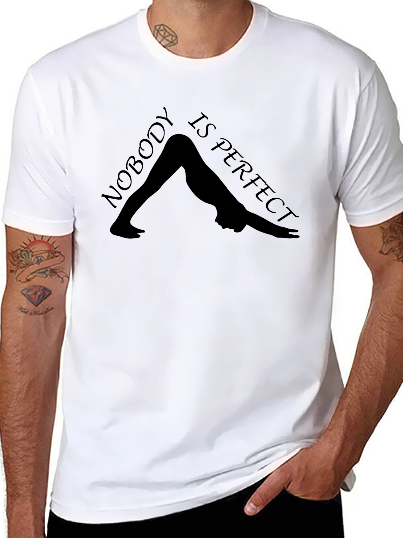 Nobody is Perfect Yoga Tee - Downward Dog