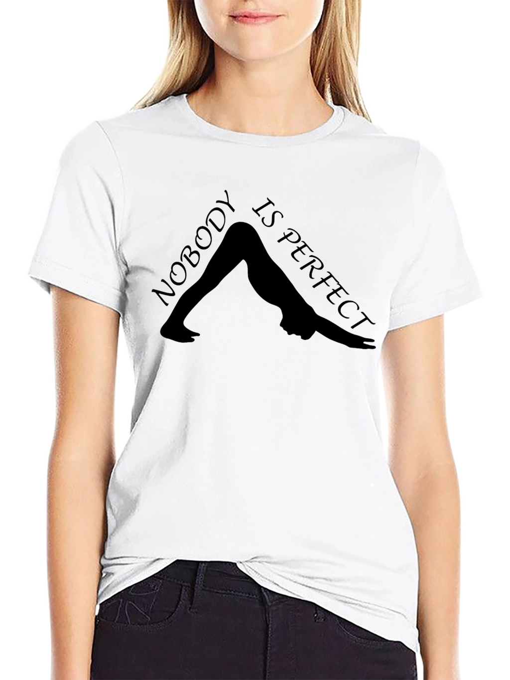 Nobody is Perfect Yoga Tee - Downward Dog