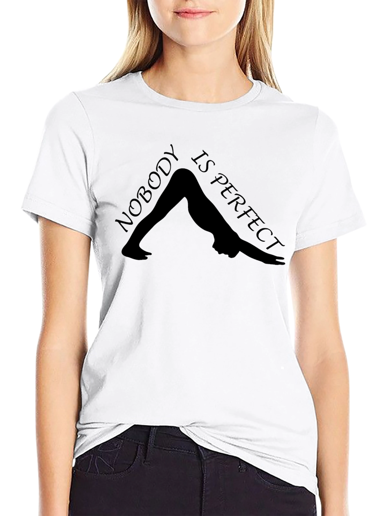 Nobody is Perfect Yoga Tee - Downward Dog