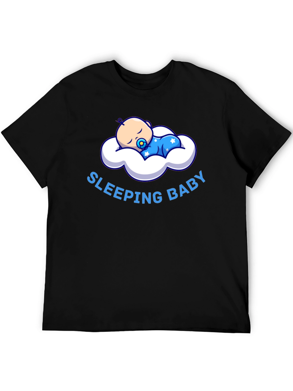 Sleeping Baby Graphic T-Shirt - Black Cotton Tee