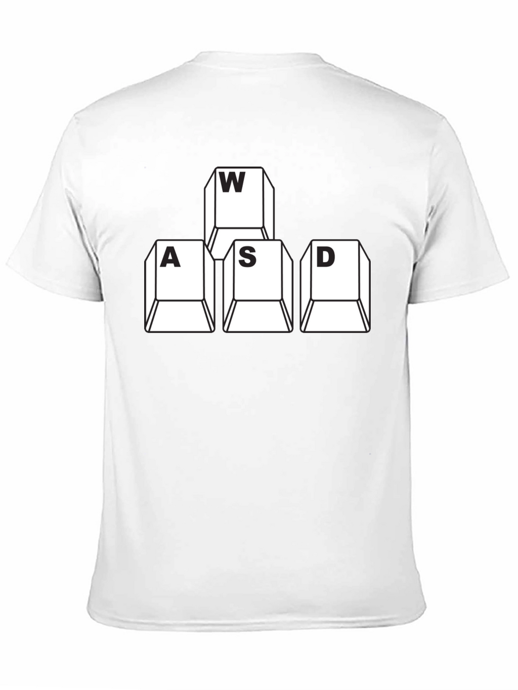 WASD Gaming Keyboard Keys T-Shirt - Black Gamer Apparel