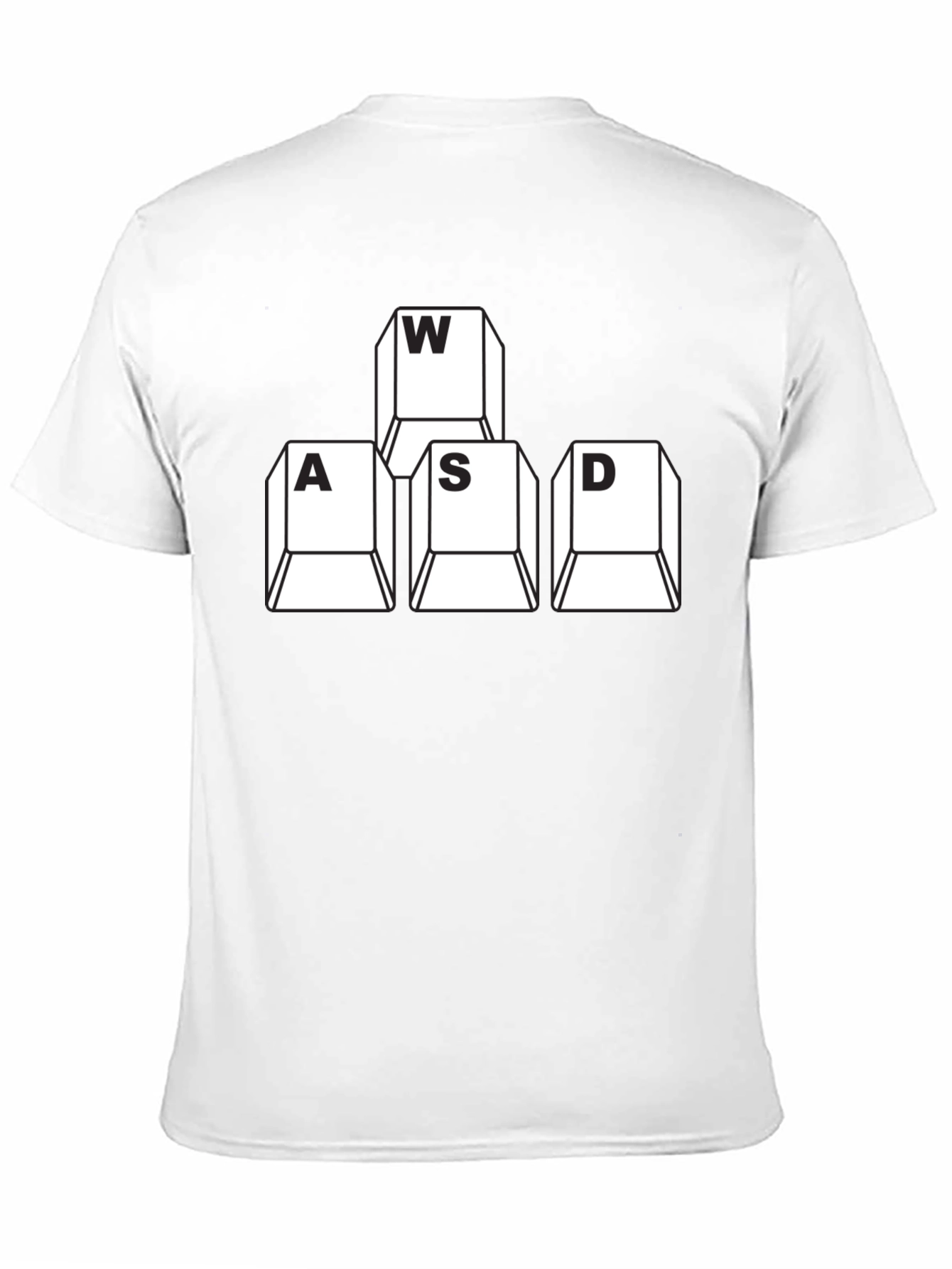 WASD Gaming Keyboard Keys T-Shirt - Black Gamer Apparel