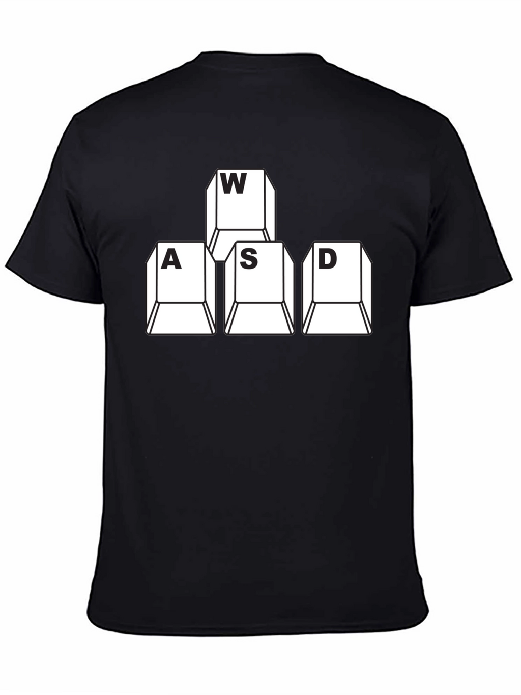 WASD Gaming Keyboard Keys T-Shirt - Black Gamer Apparel