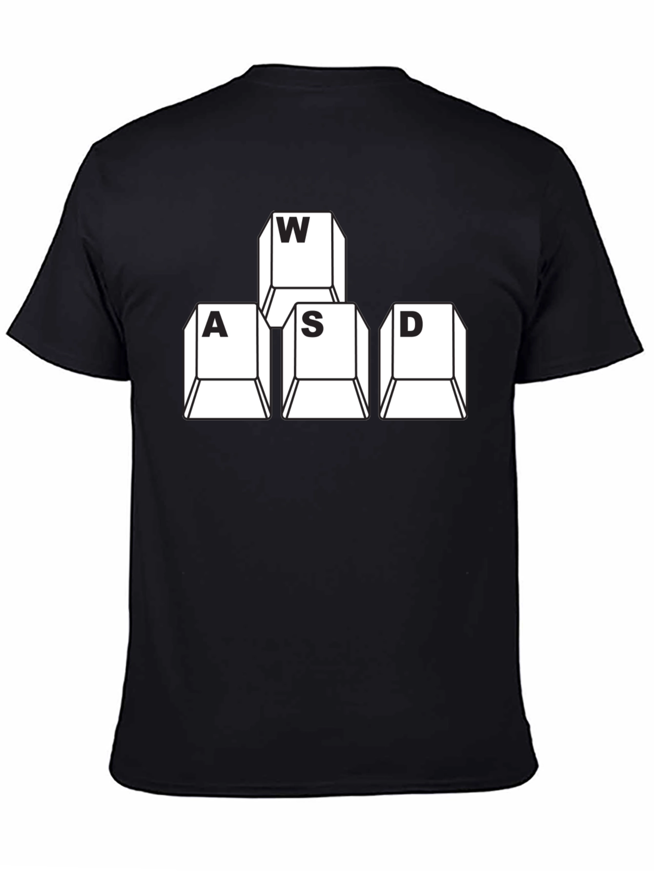 WASD Gaming Keyboard Keys T-Shirt - Black Gamer Apparel