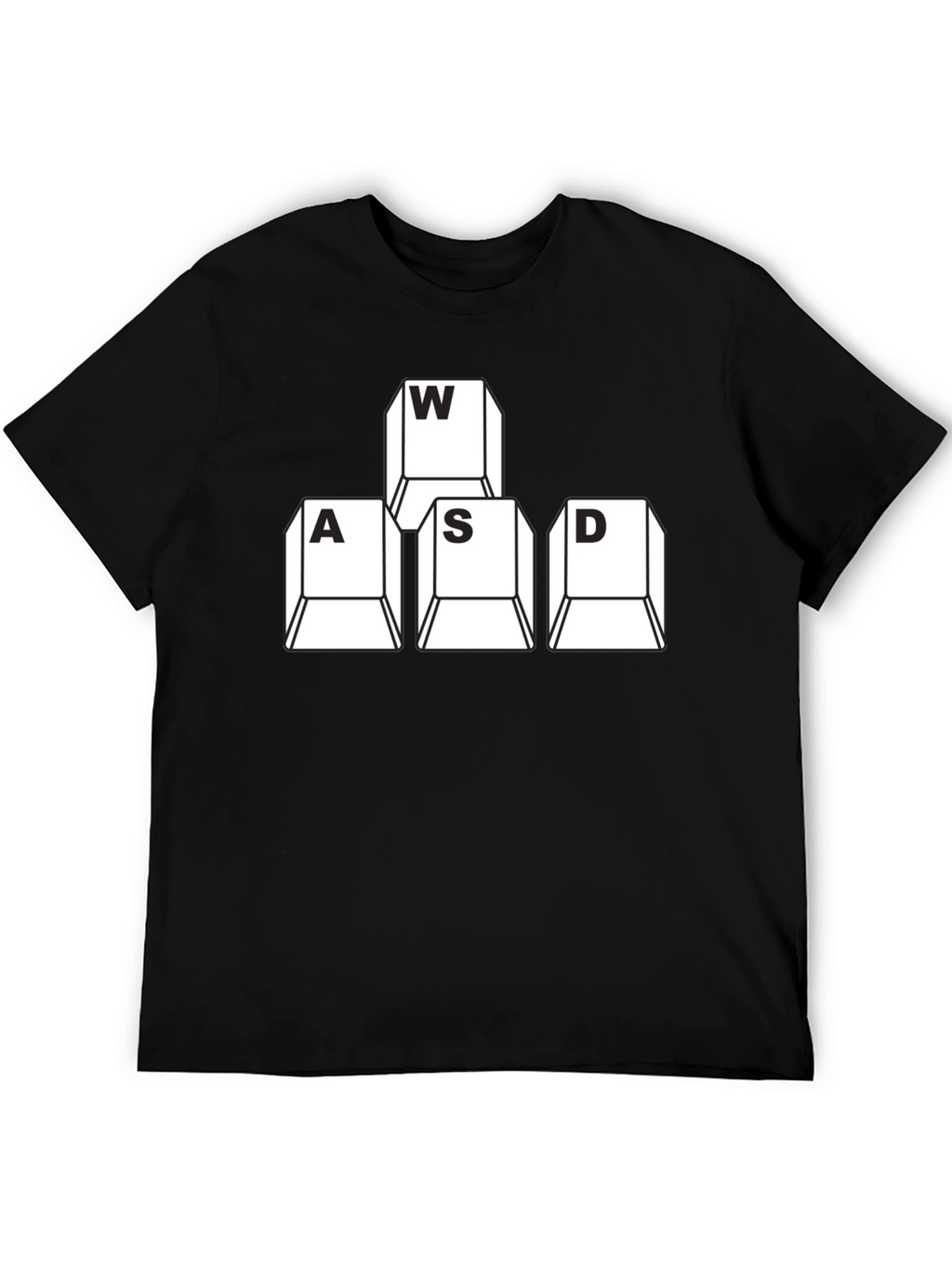 WASD Gaming Keyboard Keys T-Shirt - Black Gamer Apparel