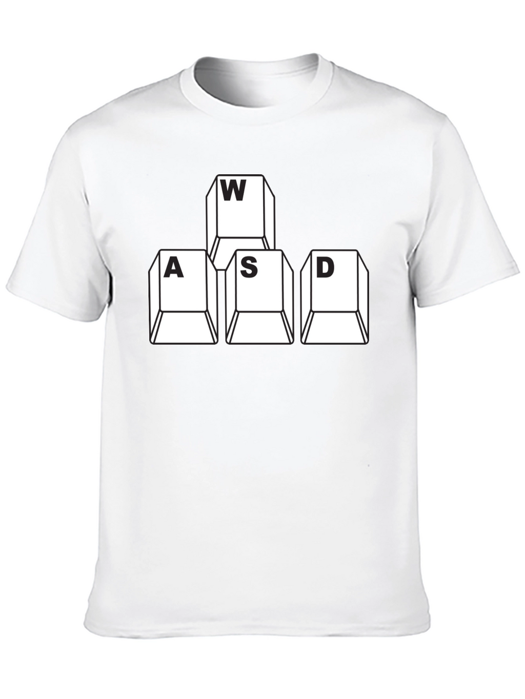WASD Gaming Keyboard Keys T-Shirt - Black Gamer Apparel