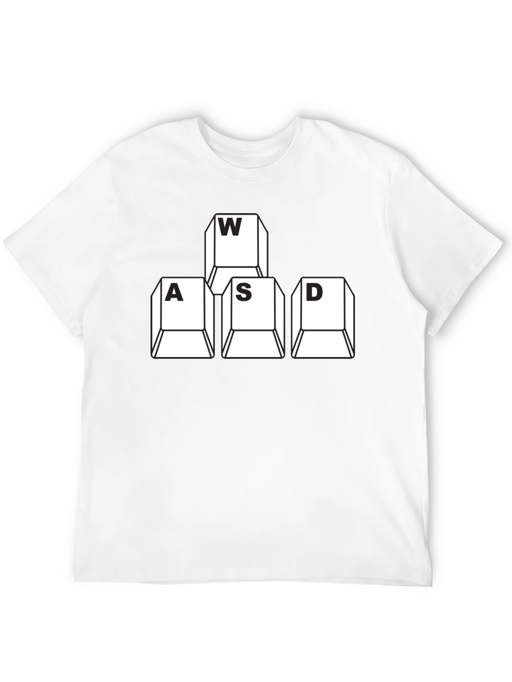 WASD Gaming Keyboard Keys T-Shirt - Black Gamer Apparel