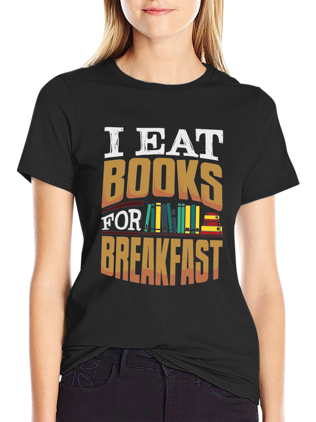 I Eat Books for Breakfast T-Shirt - Book Lover Tee