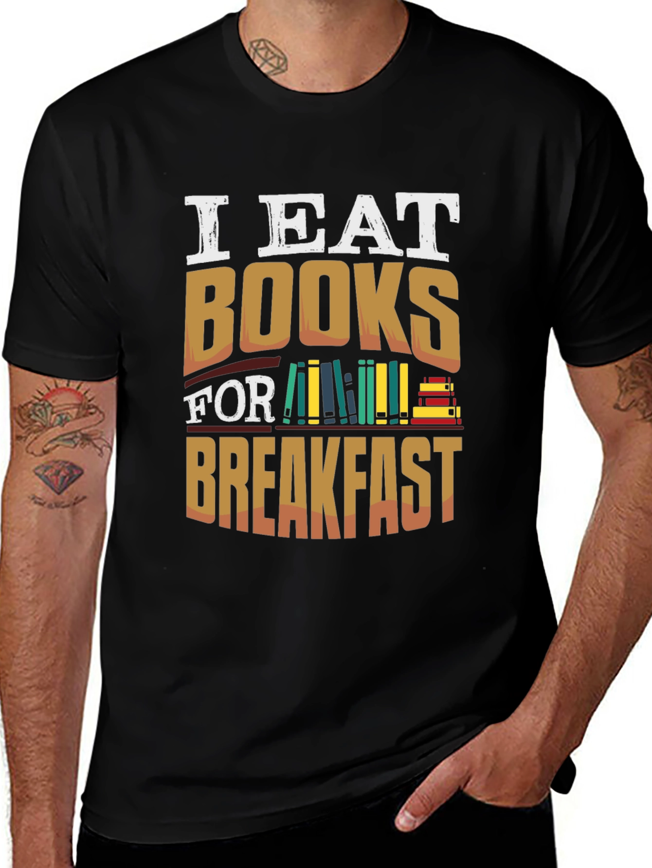 I Eat Books for Breakfast T-Shirt - Book Lover Tee