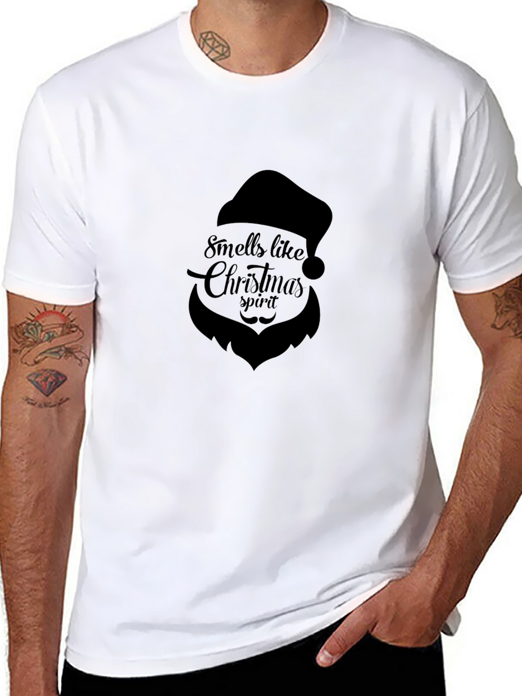 Smells Like Christmas Spirit Black T-Shirt
