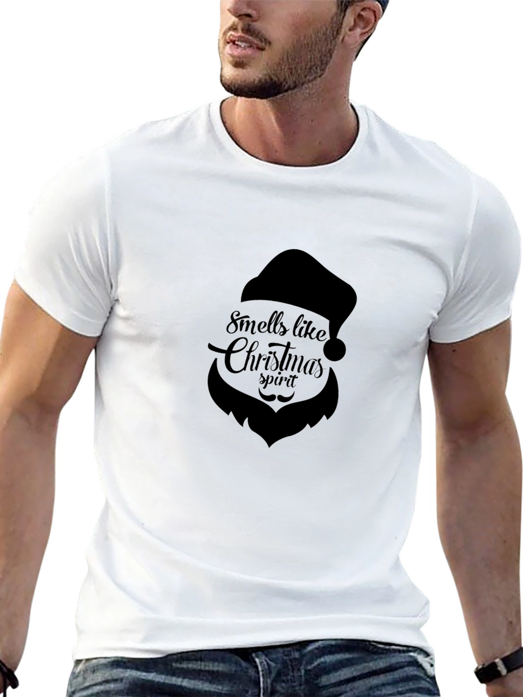 Smells Like Christmas Spirit Black T-Shirt