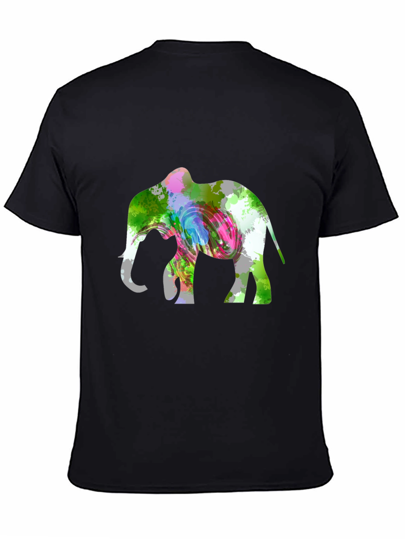 Elephant Graphic Tee - Colorful Animal Print Shirt