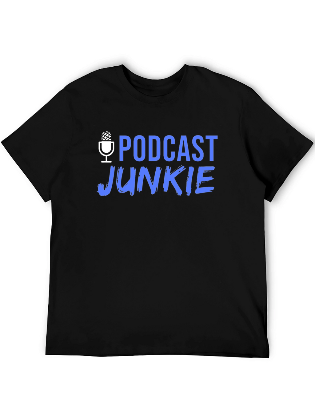 Podcast Junkie Black Graphic T-Shirt