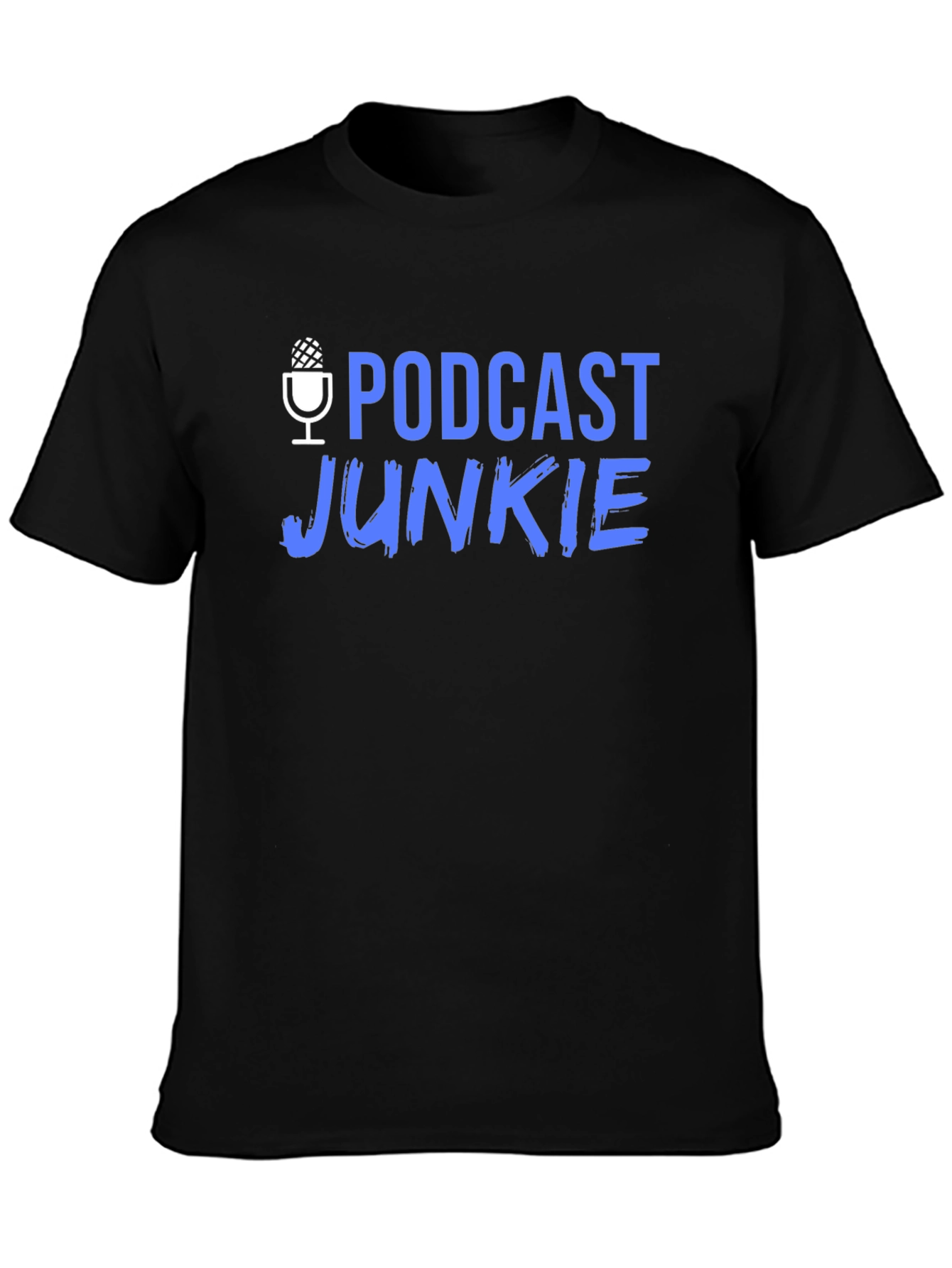 Podcast Junkie Black Graphic T-Shirt